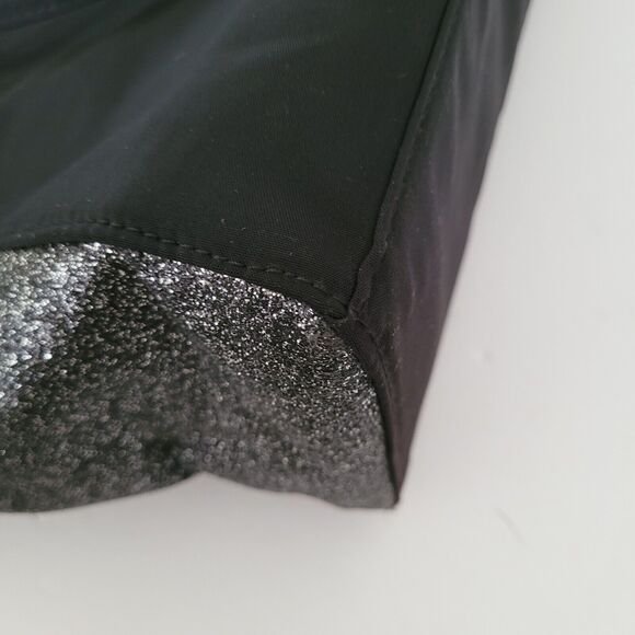 Coach Fragrance Tote Bag Black/Silver Glitter Large Glam Shopping Bag - Picture 10 of 10